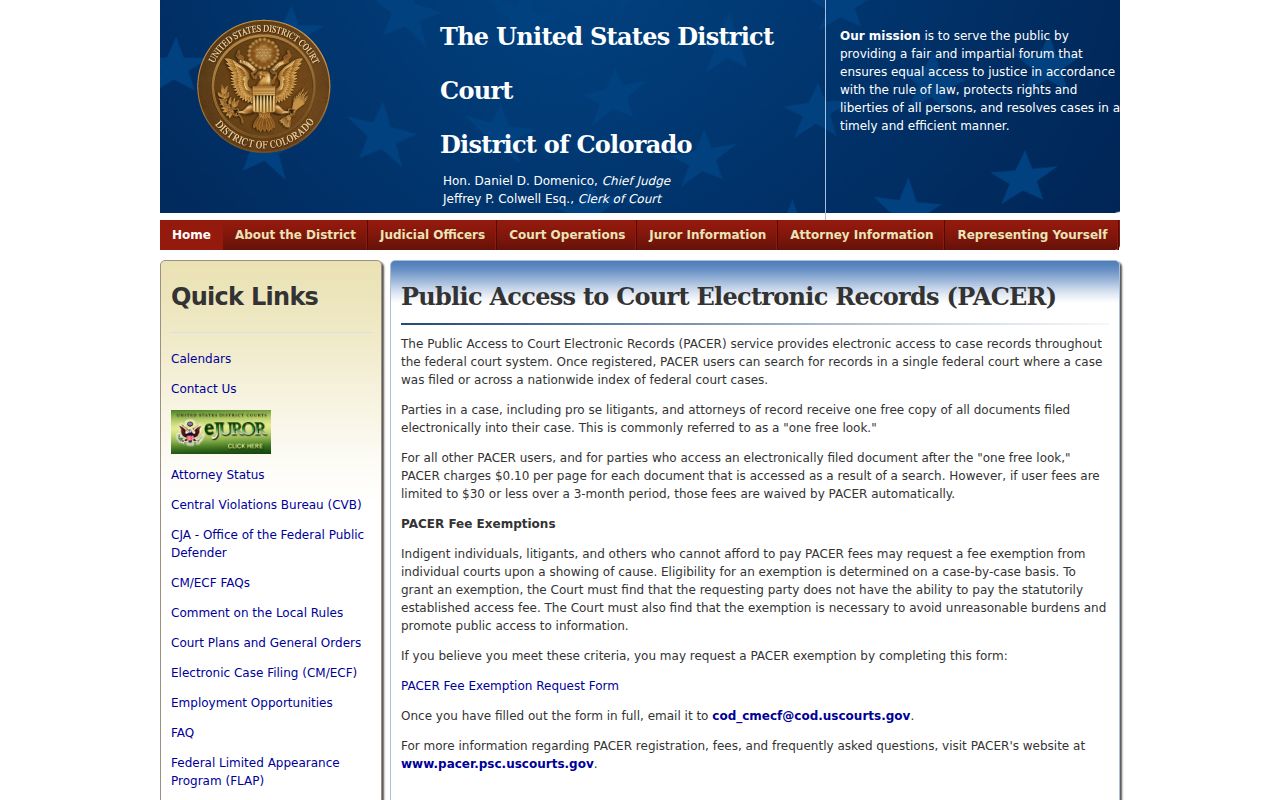 Dolores County municipal warrant records compared with official federal PACER access